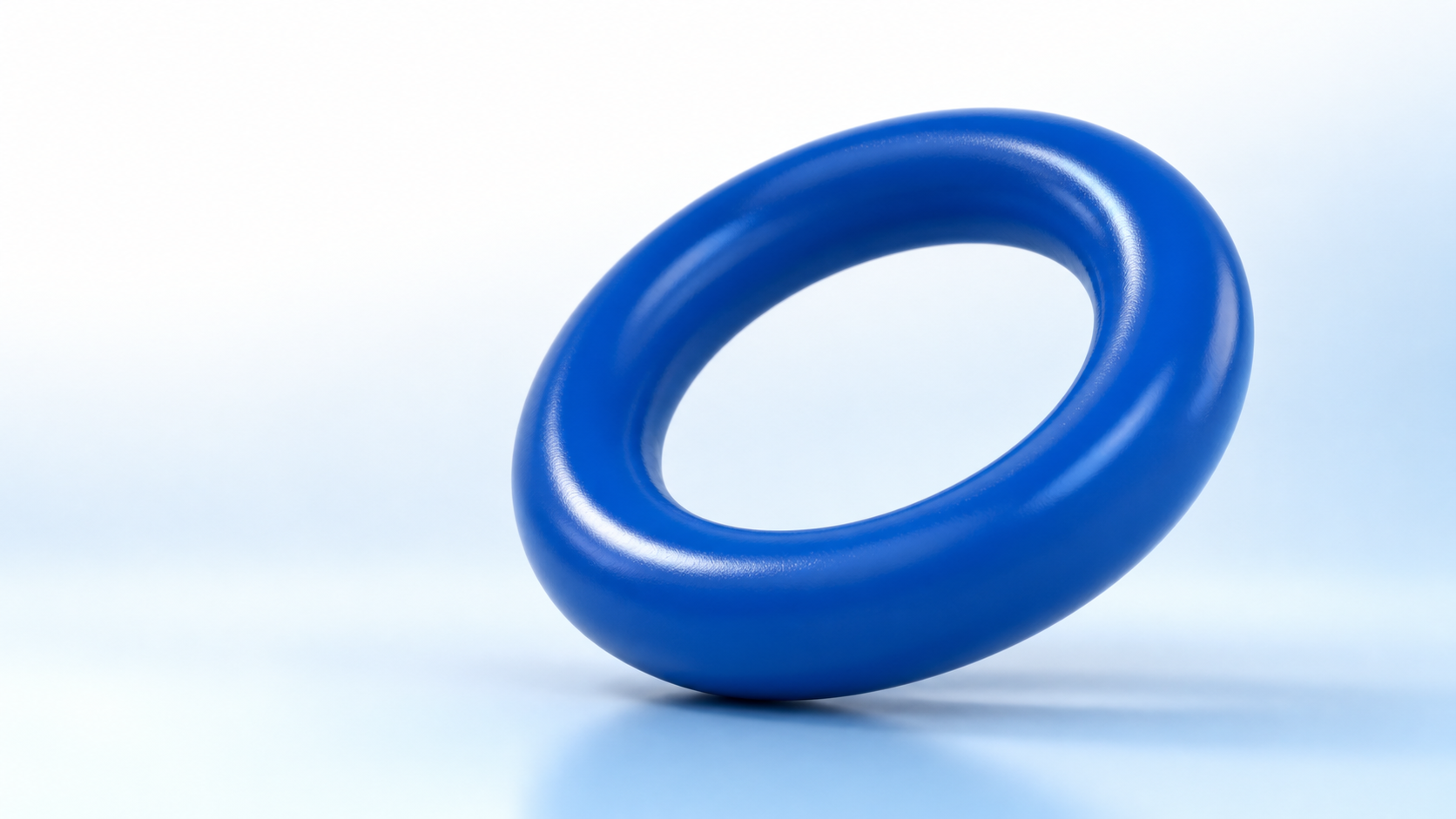 Blue orthodontic o-ring render
